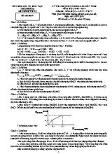 Đề thi chọn học sinh giỏi cấp tỉnh môn Hóa học Lớp 11 THPT - Năm học 2018-2019 - Sở giáo dục và đào tạo Thanh Hóa (Có đáp án)